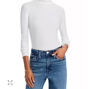 Re/Done White Turtleneck Top